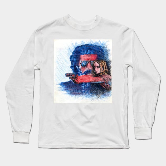 'Rush' film poster - Drawing in colour pencil Long Sleeve T-Shirt by seanfleming